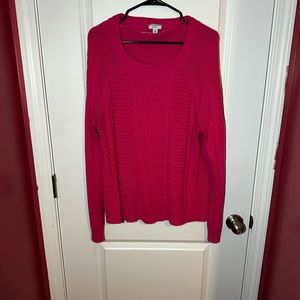 Pink Crown & Ivy Long Sleeve Sweater